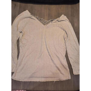 Sparkly cream sweater with glitter and sequins